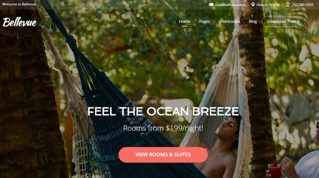 Bellevue Hotel wordpress theme