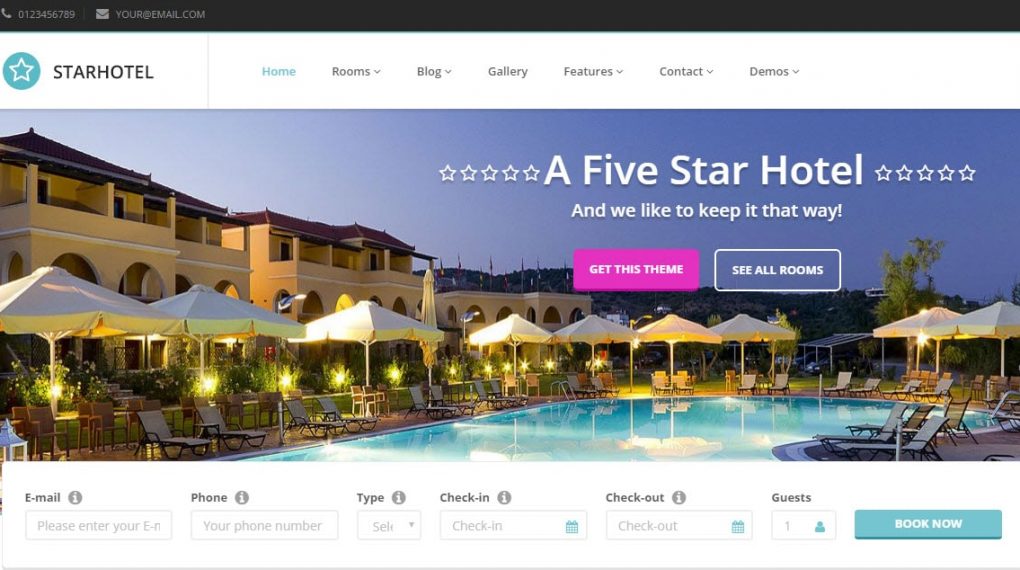 Starhotel wordpress theme